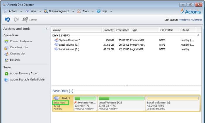 Acronis Disk Director