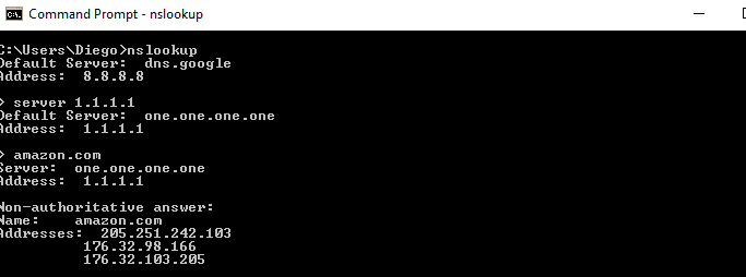 nslookup