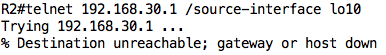 telnet acl test