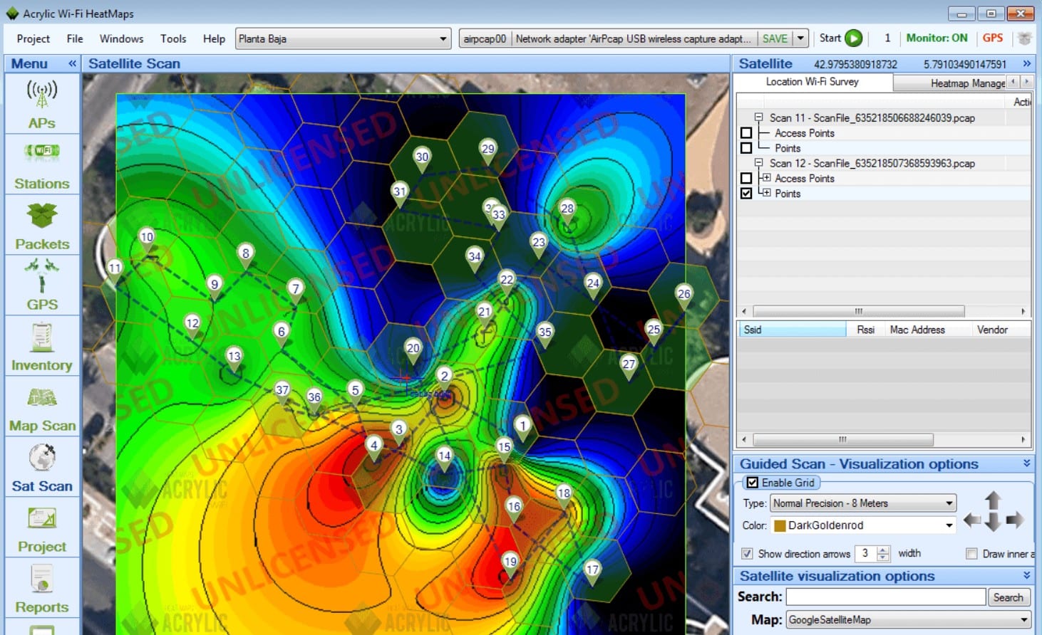 Acrylic Wifi Heatmaps