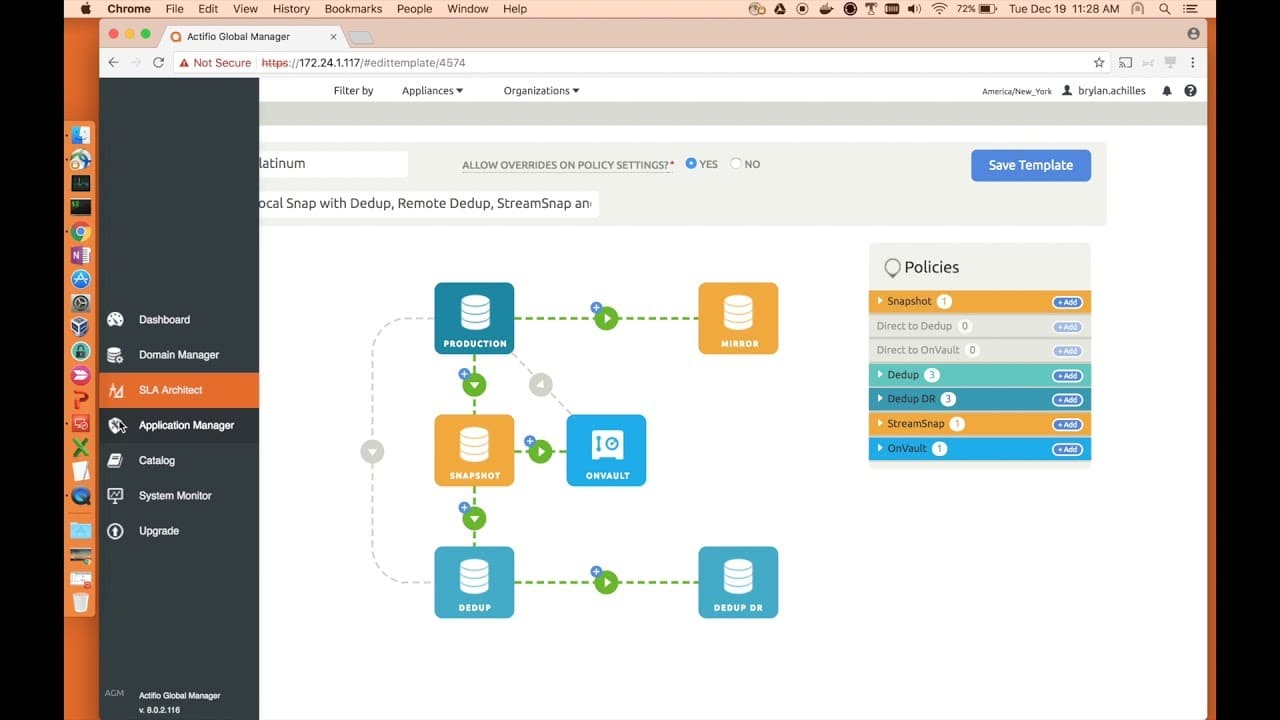 Actifio Copy Data Management