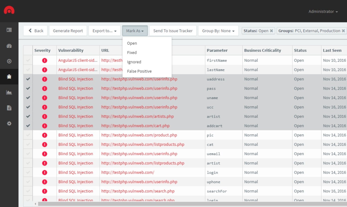 Acunetix Scanner VAPT Tools