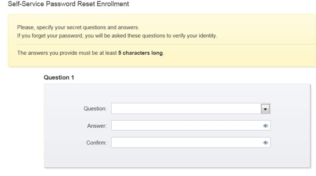 Adaxes password reset