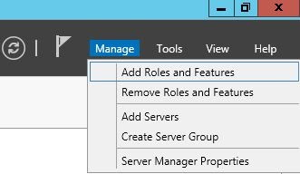 Add Role and features
