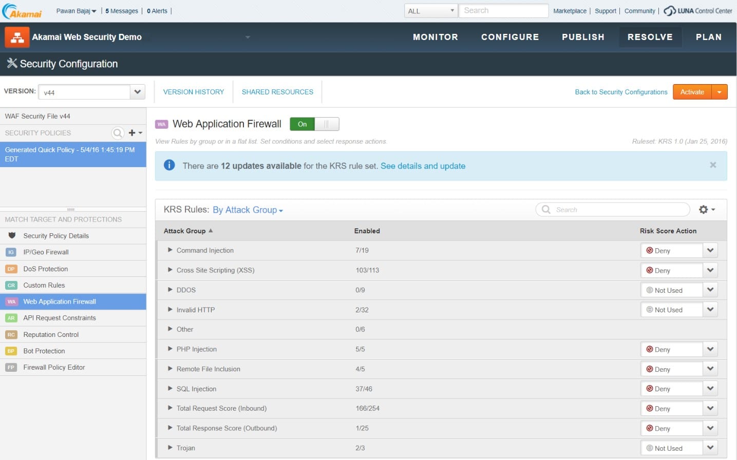 Akamai kona site defender waf