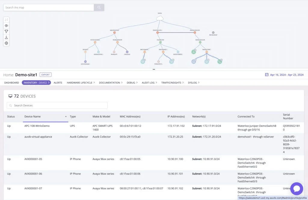 Auvik Diagram, Topology & Mapping Software