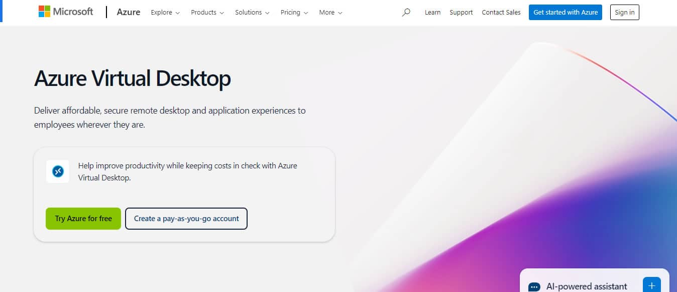Microsoft Azure Virtual Desktop