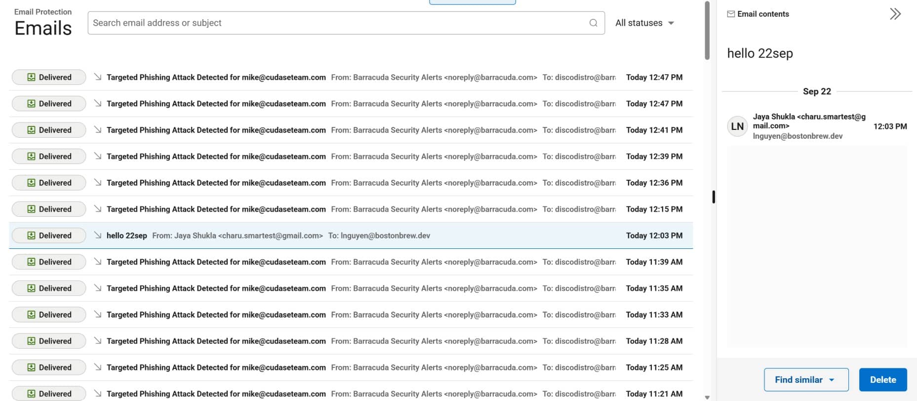 Barracuda email protection