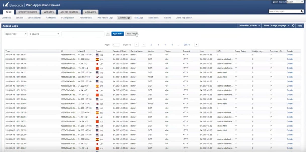 Barracuda web application firewall