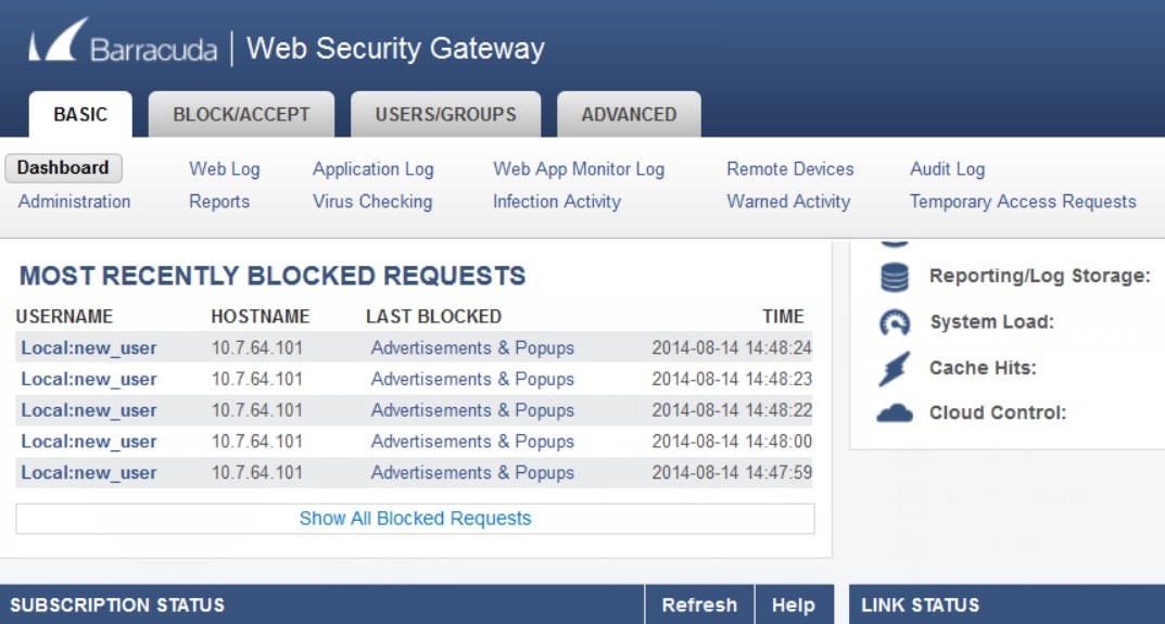 Barracuda web security gateway