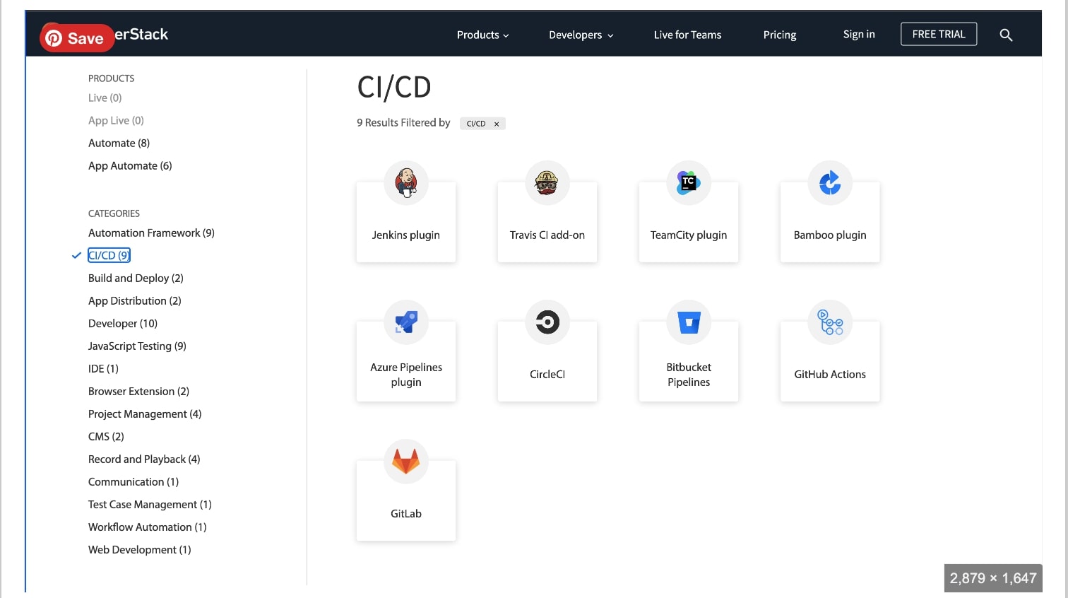 BrowserStack CI CD Tests