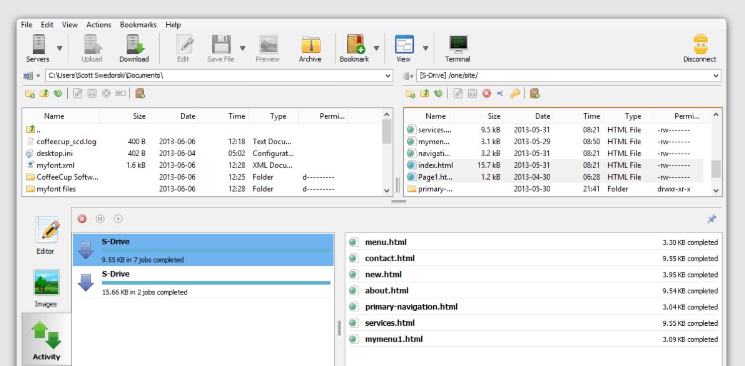 Coffeecup Direct FTP Commercial Version