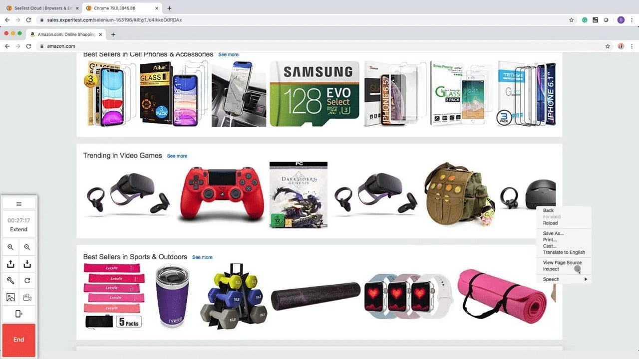 Digital.ai cross browser testing page