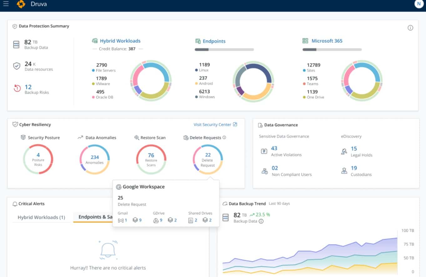 Druva endpoint backup