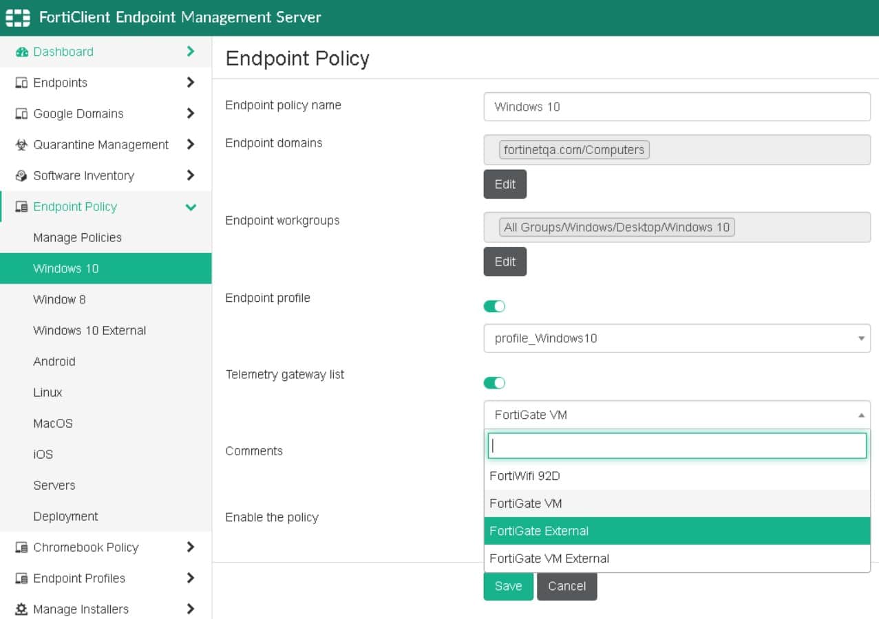 Fortinet Forticlient Endpoint Protection