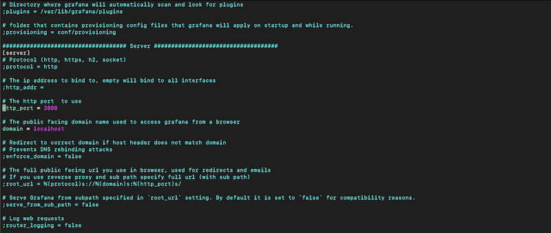 localhost for your Grafana server