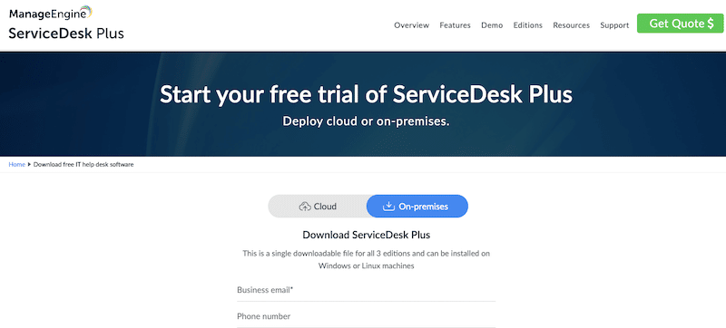 Getting started with ManageEngine ServiceDesk Plus