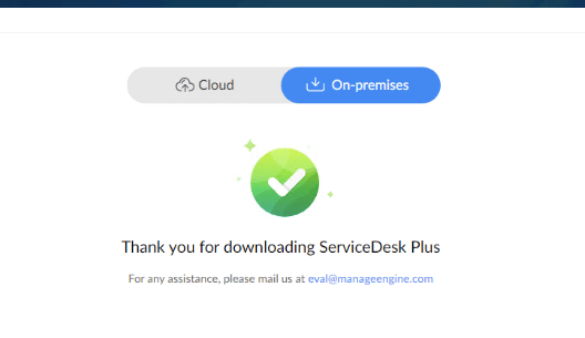 Download your ServiceDesk Plus package
