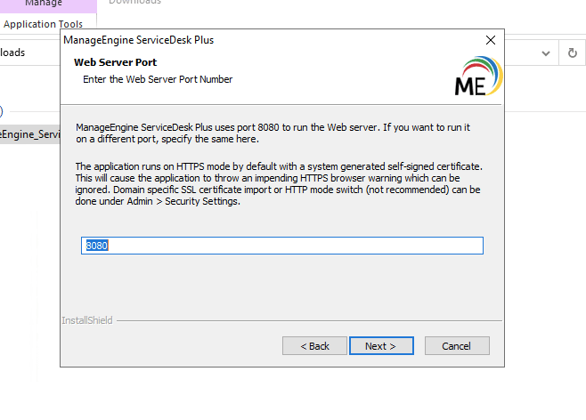 web server port number