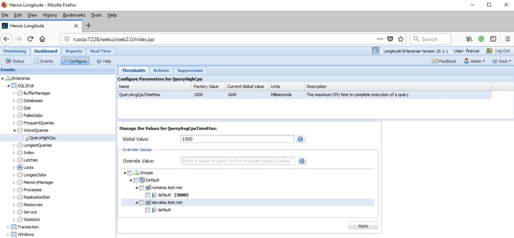 Heroix Longitude sql server