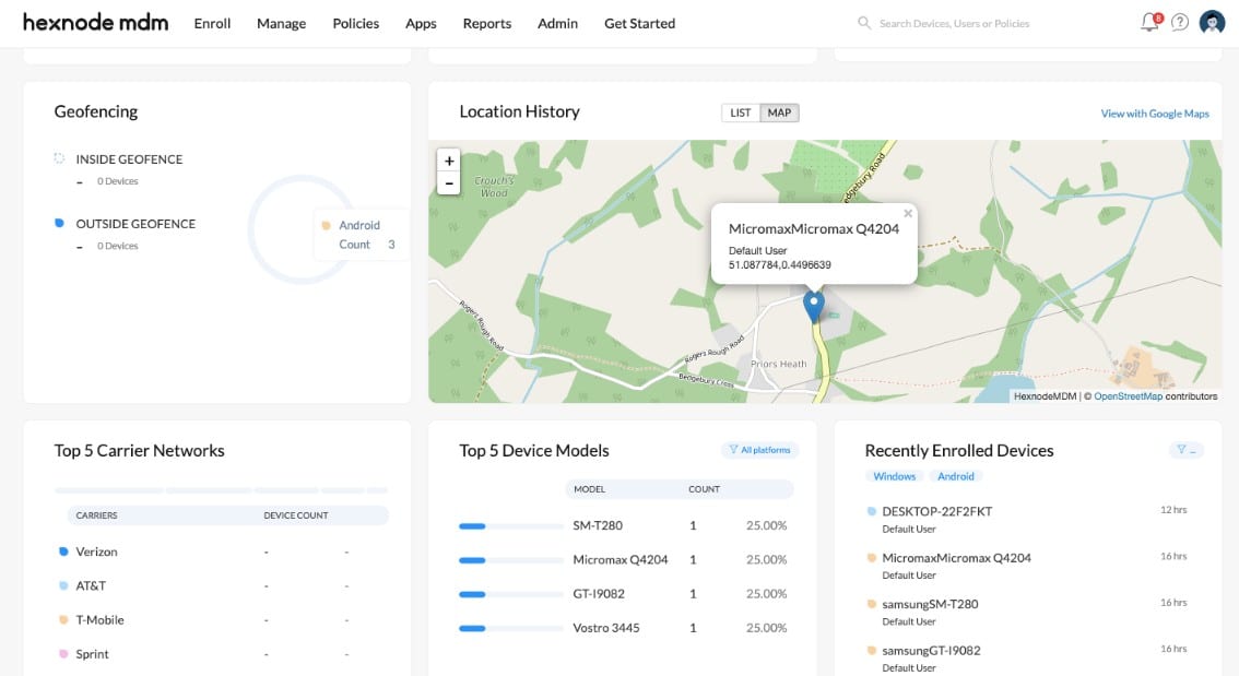 Hexnode MDM Map