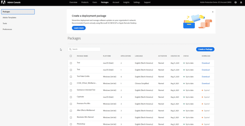 Adobe Admin Console