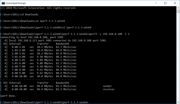 LAN throughput