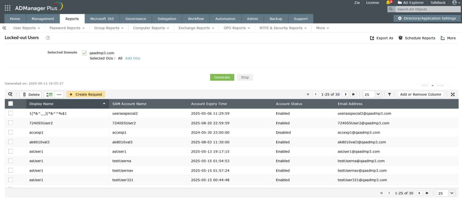 ManageEngine ADManager Plus active directory reporting
