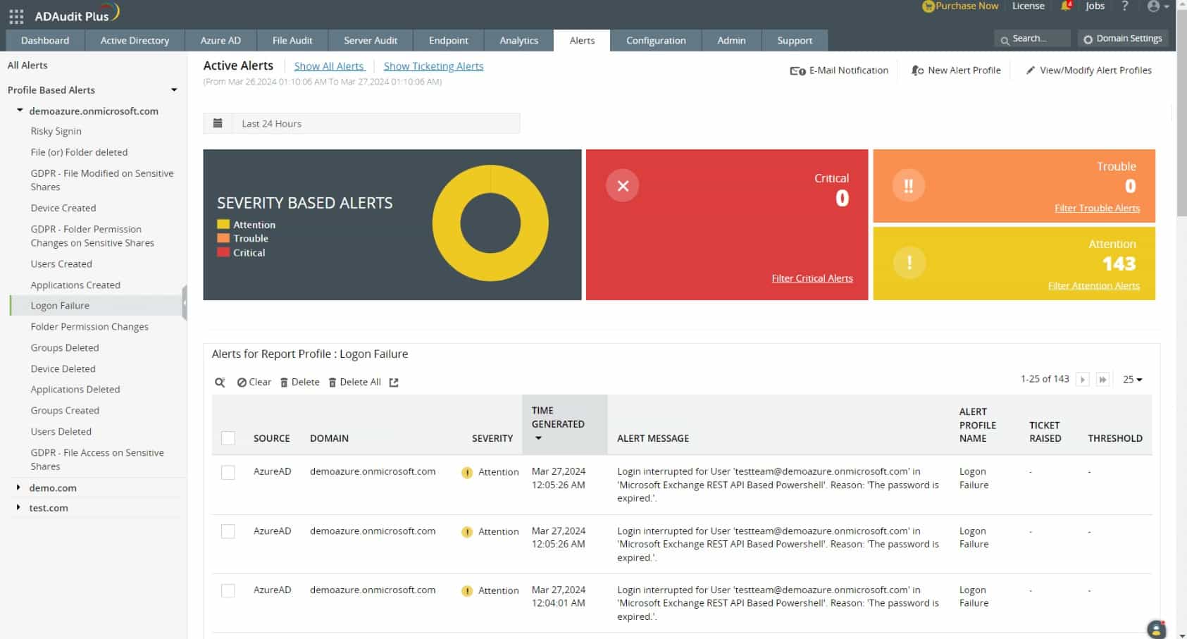 ManageEngine AdAudit Plus Azure