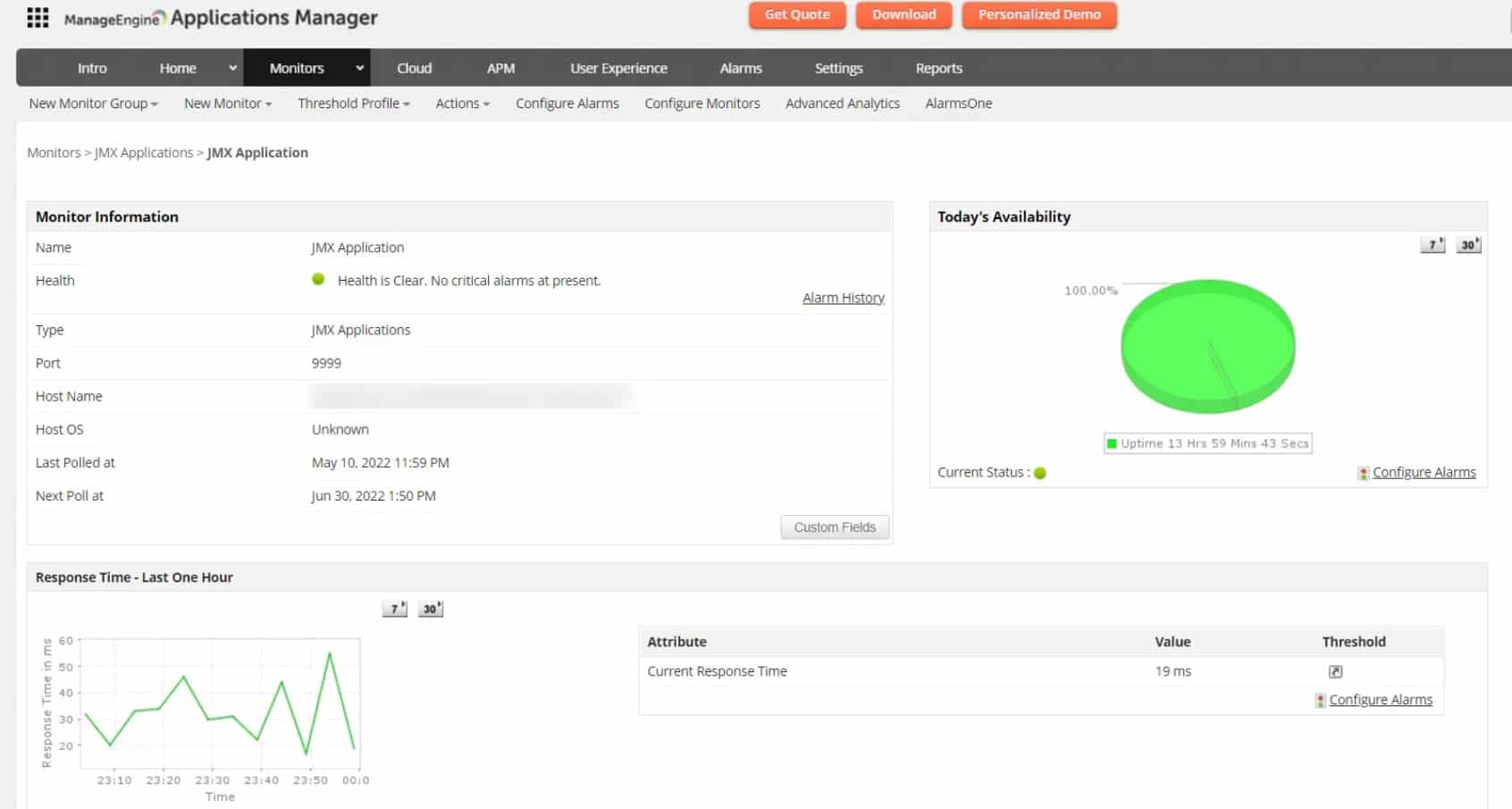 ManageEngine Applications Manager JMX Monitoring
