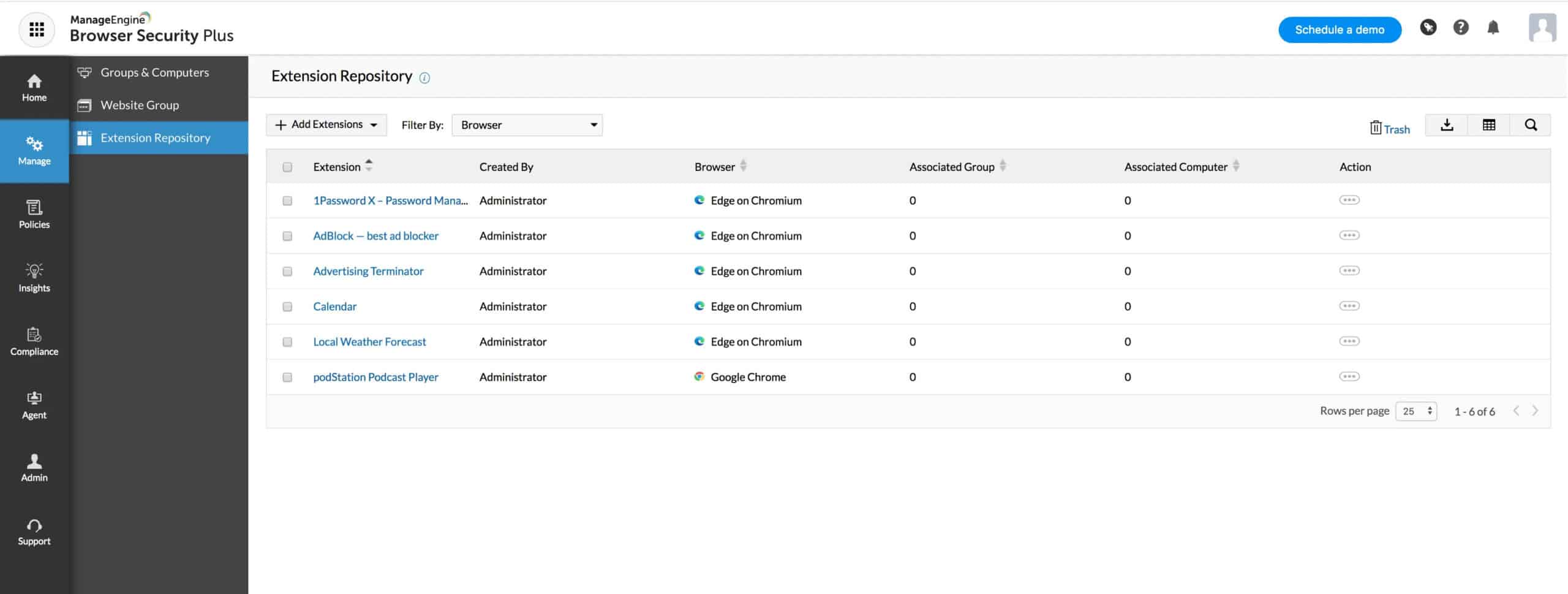 ManageEngine Browser Security Plus