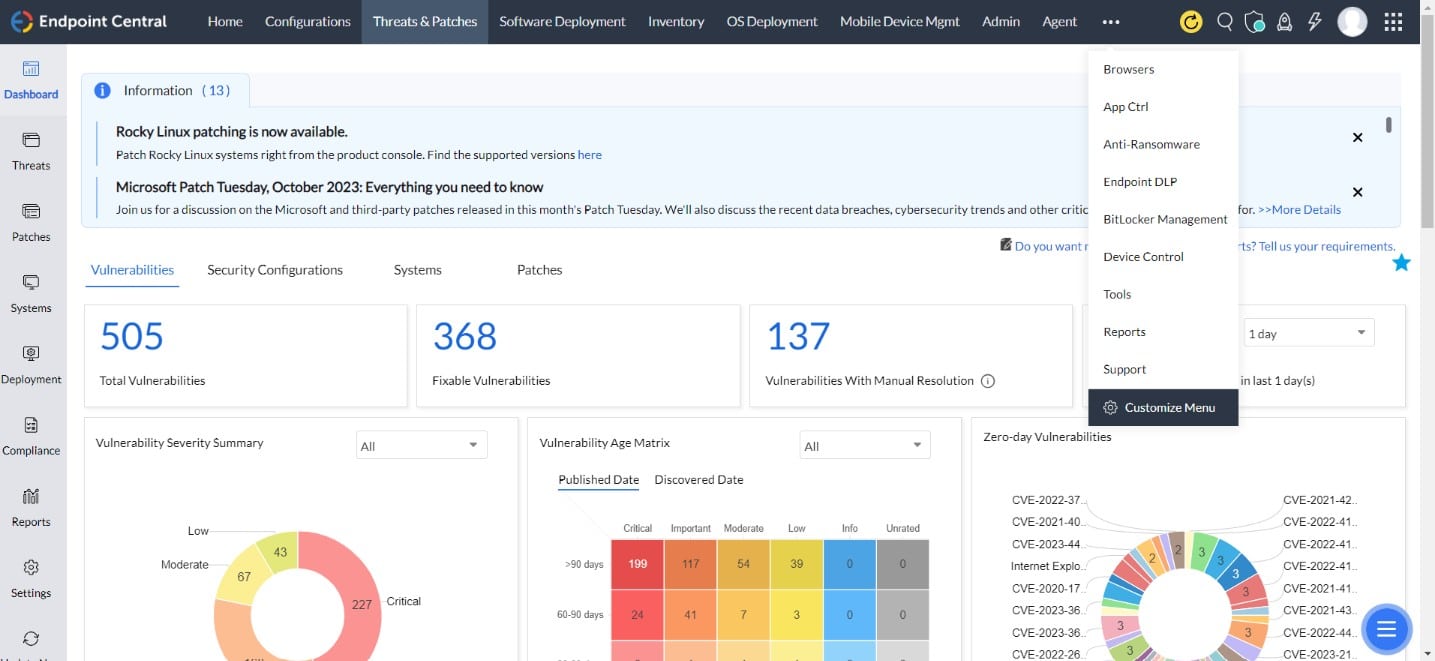 ManageEngine Endpoint Central Threats and Patches
