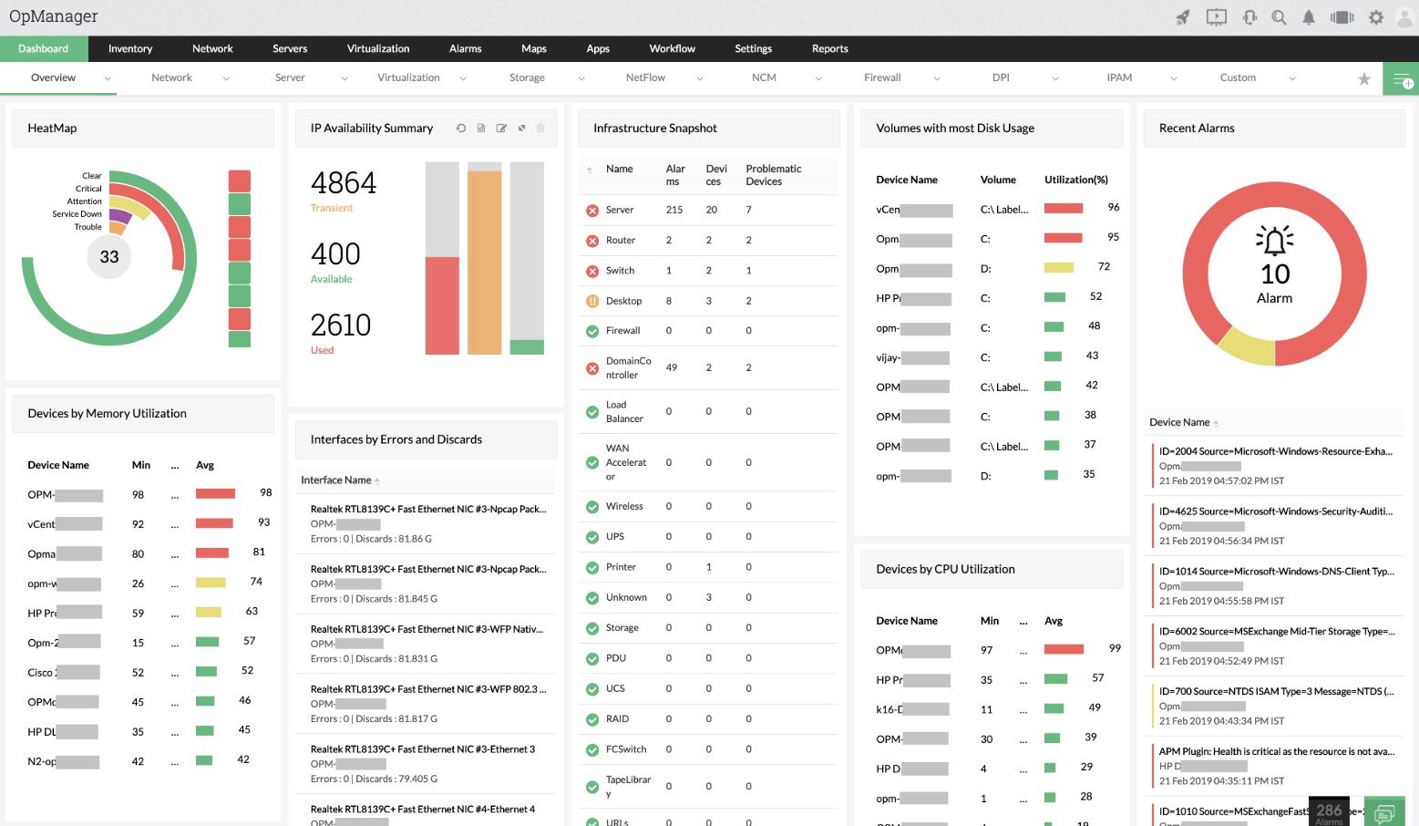 ManageEngine OpManager Cisco Monitoring