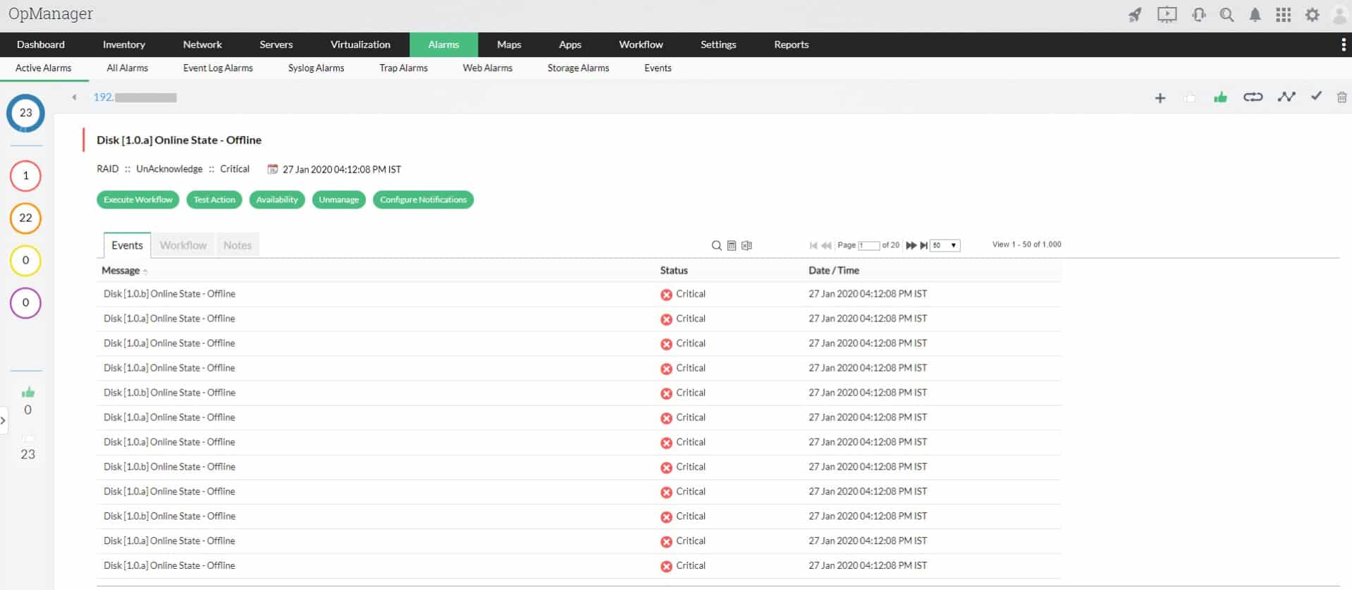 ManageEngine OpManager netapp