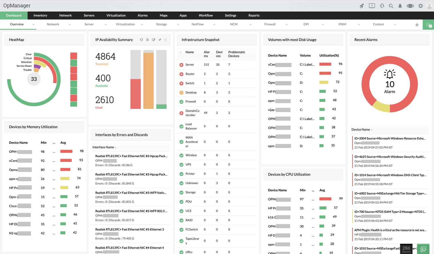 ManageEngine-OpManager-network-management-console