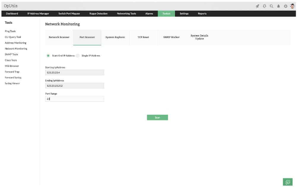 ManageEngine OpUtils Network Monitoring Toolset