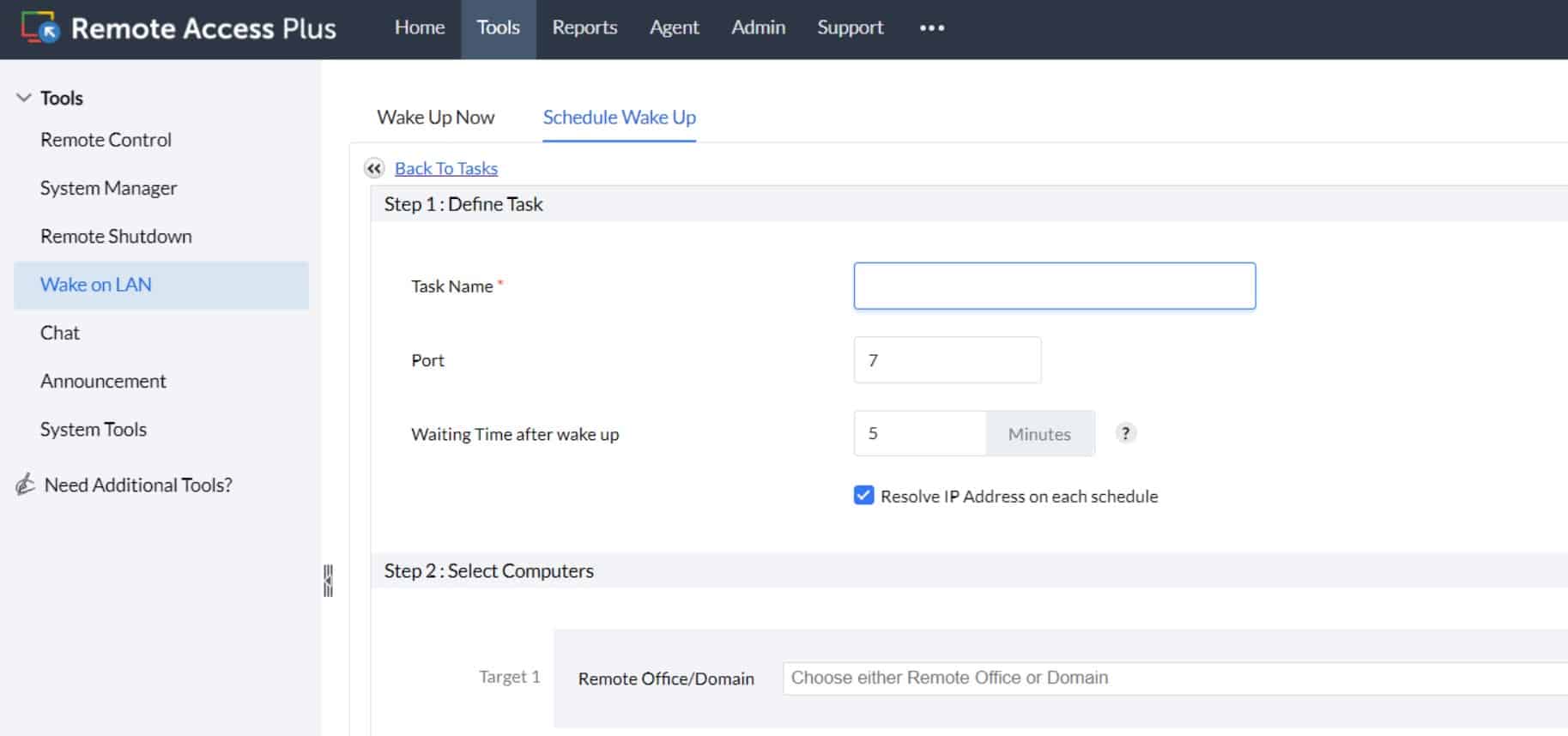 ManageEngine Remote Access Plus Wake On Lan