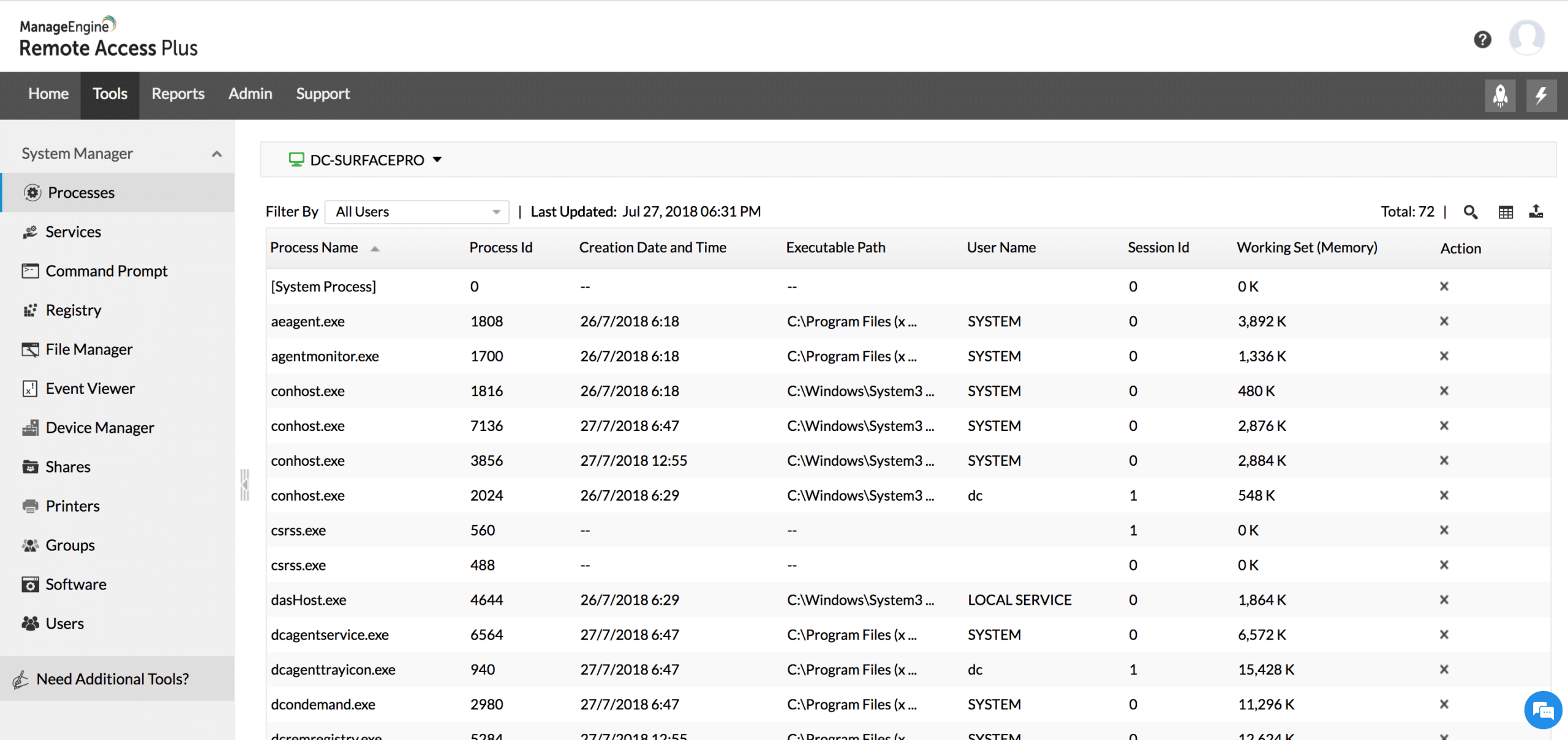 ManageEngine Remote Access Plus