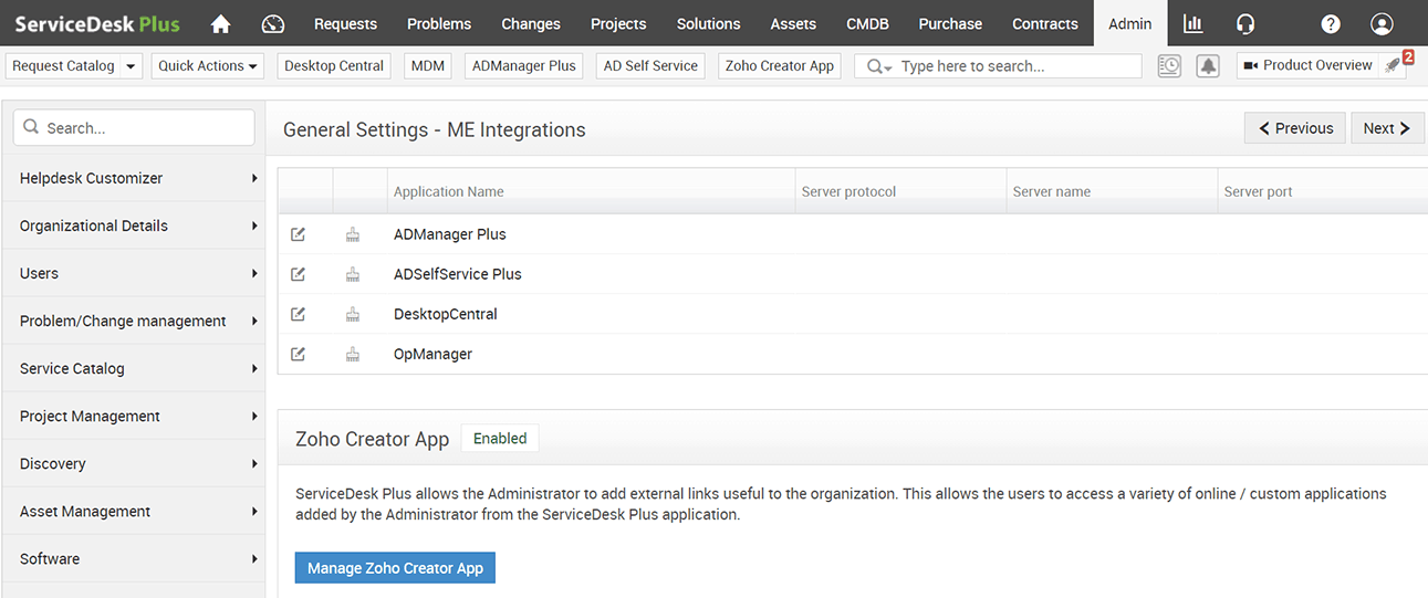 ManageEngine ServiceDesk Plus