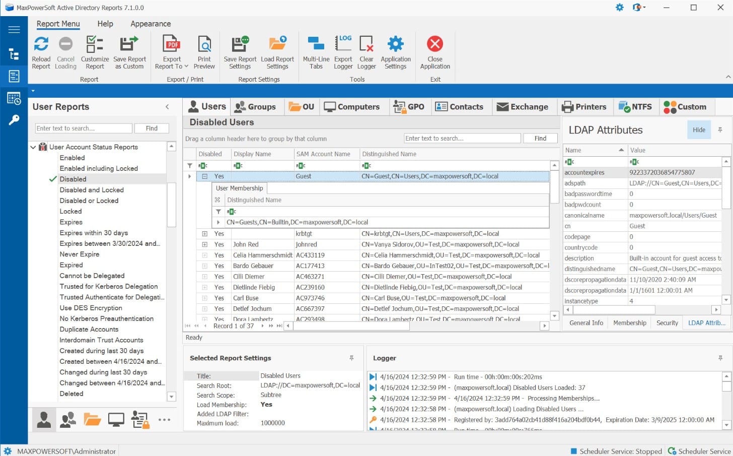 Maxpowersoft adreports