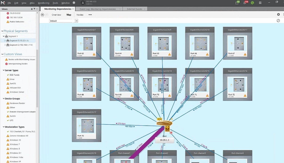 NetCrunch Network Mapping