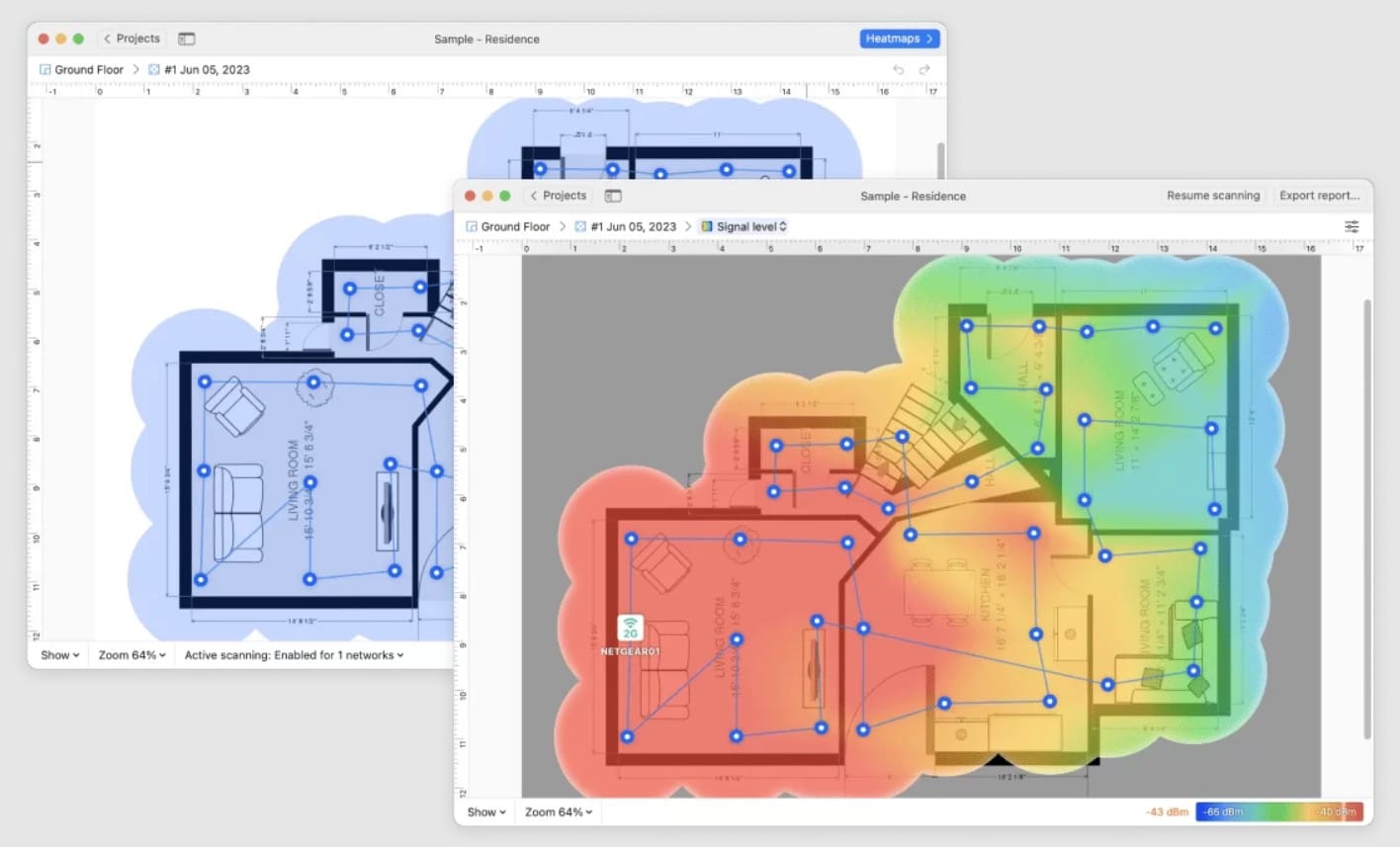 Netspotapp wifi heatmap