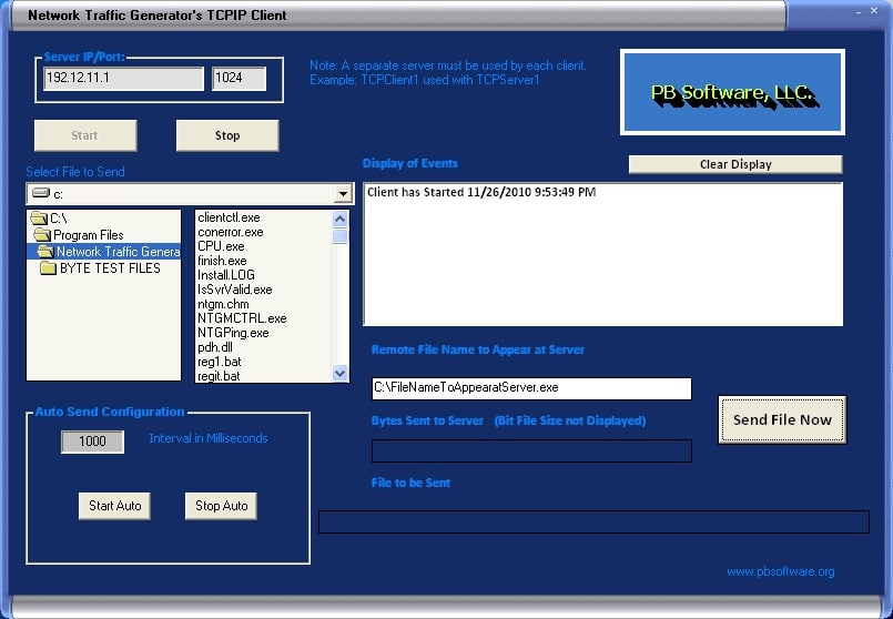 Network Traffic Generator and Monitor (NTGM)