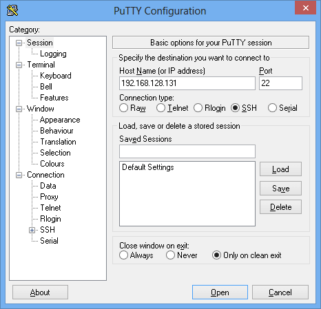 PuTTY/SuperPuTTY (Remote Secure Access)