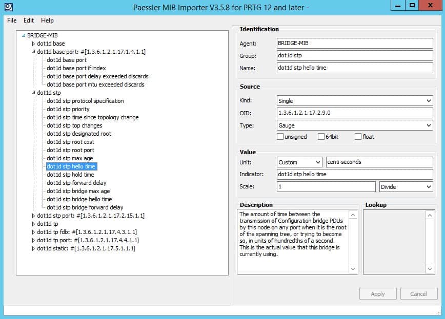 Paessler MIB Importer for PRTG