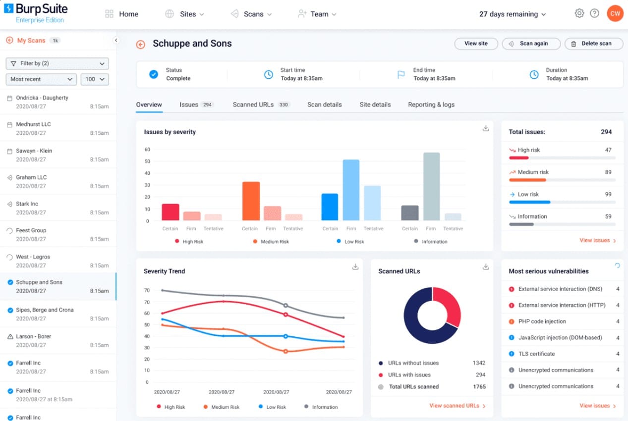 Portswigger Burpsite Enterprise Edition