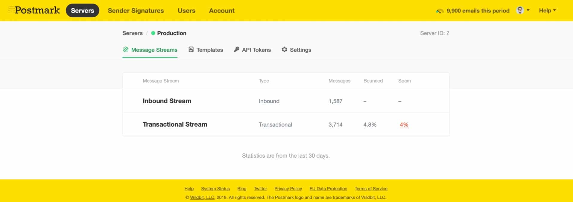 Postmark smtp mail streams