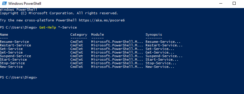 Powershell Get Help