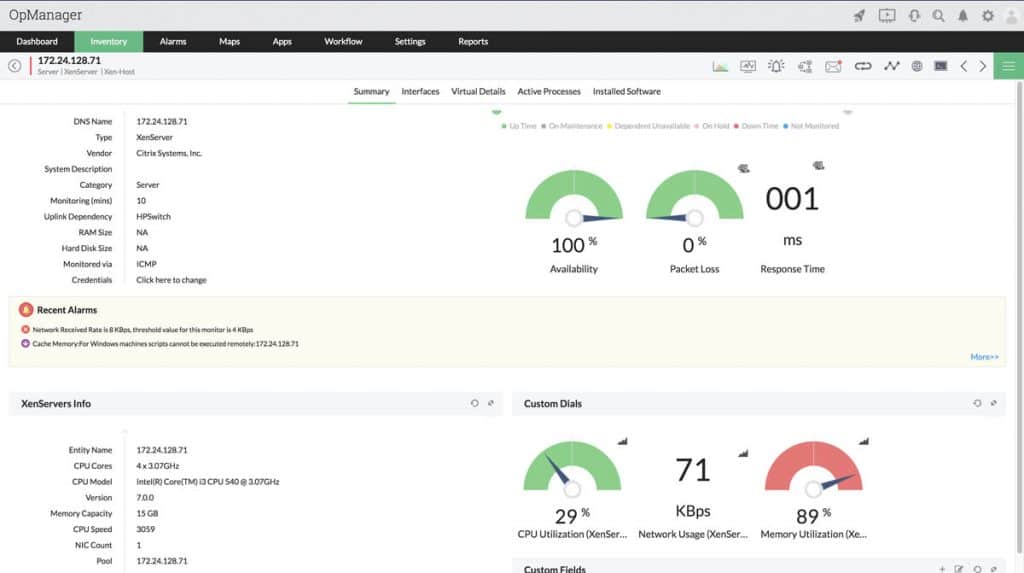 XenServer Monitoring Dashboard