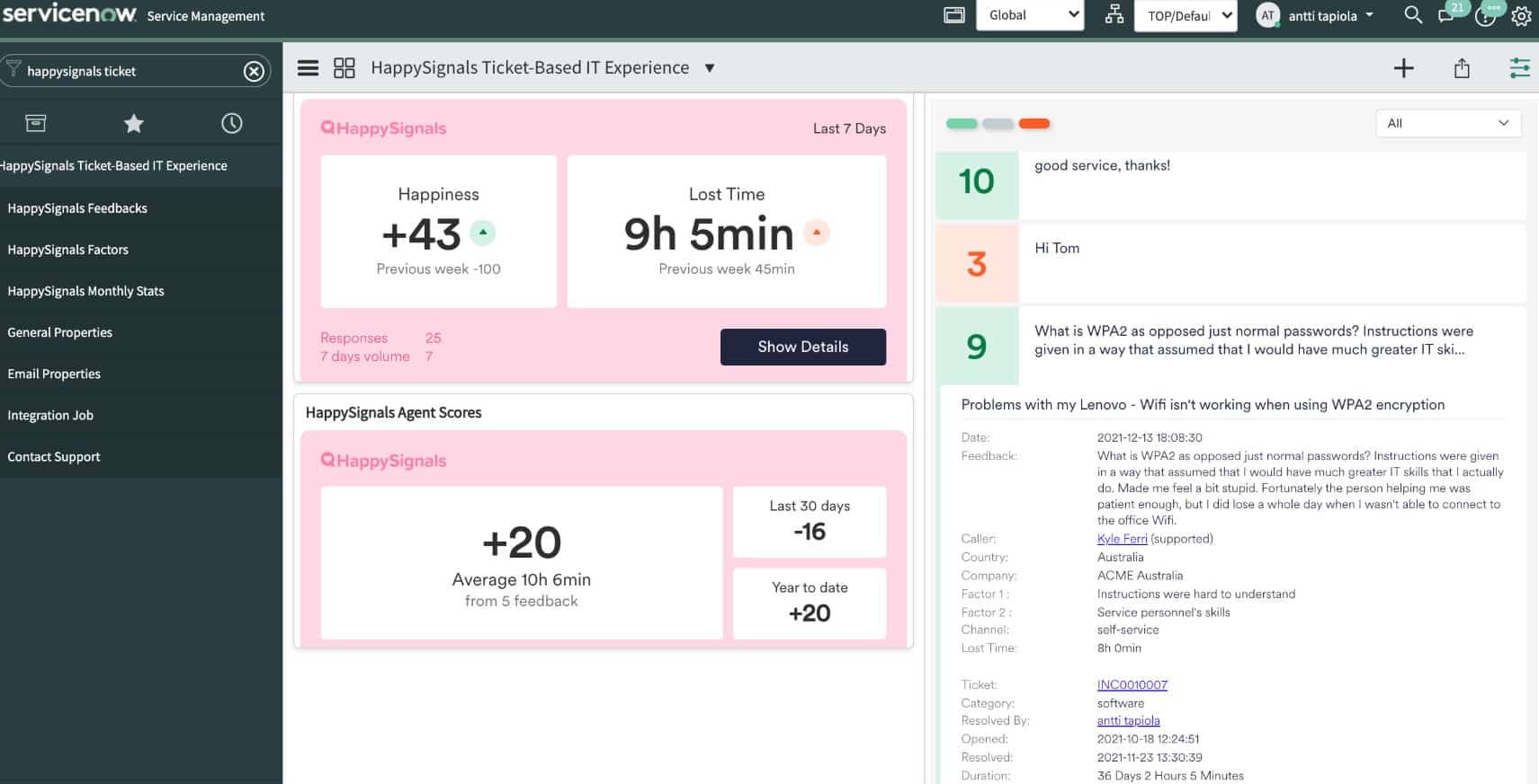 Service Now ticketing